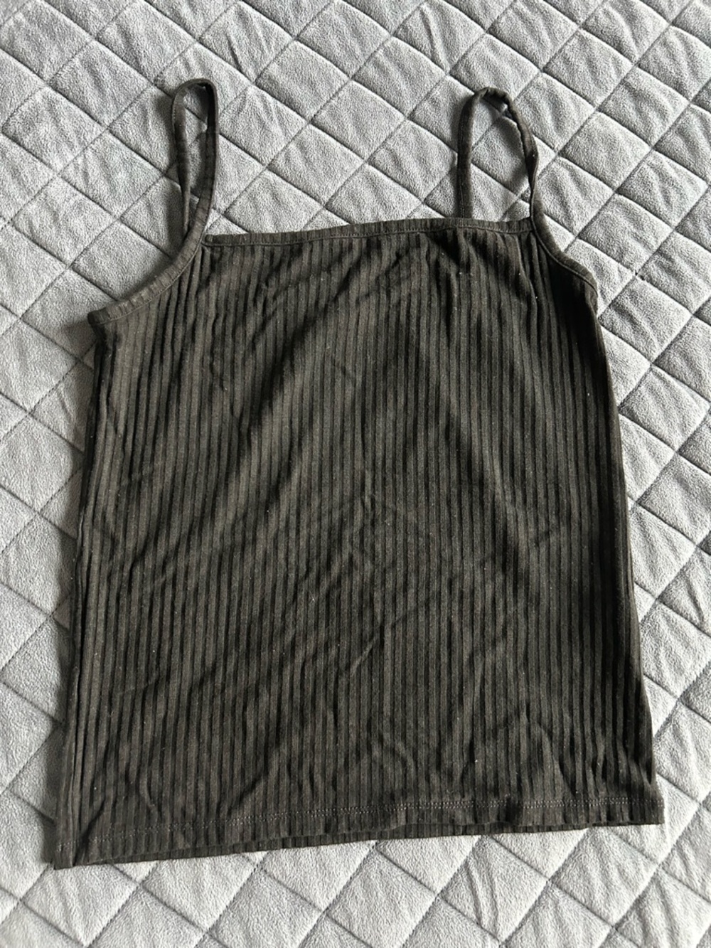 Madewell Black Ribbed Spaghetti Strap Tank Top - Classic Women's Cami